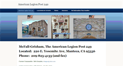 Desktop Screenshot of americanlegionpost249.com